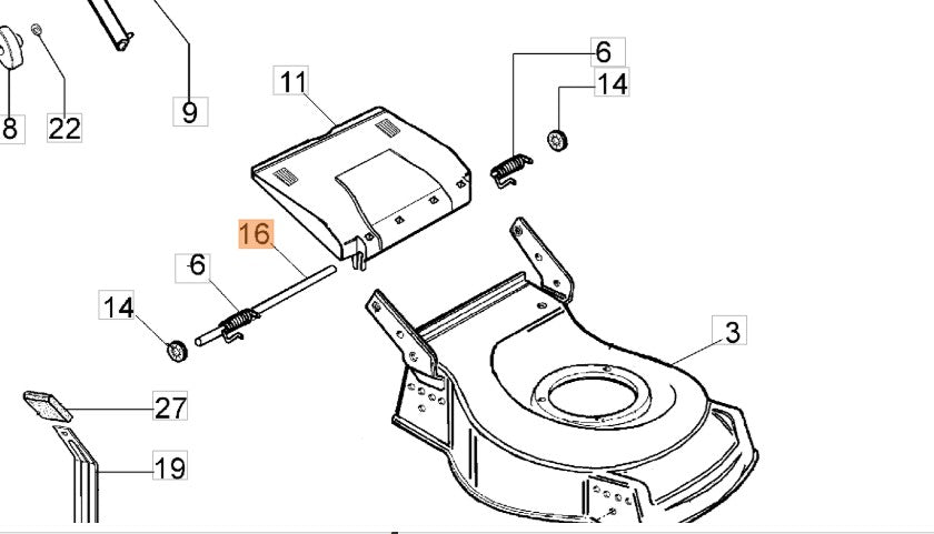 PERNO PORTELLO PER RASAERBA G44/48 OLEOMAC