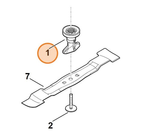 MOZZO LAMA PER RASAERBA RM4483.T/253 3T/443 3T/453 3T/ STIHL