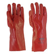 GUANTI LAVORO PVC 100% ROSSO LUNGO 35 CM TG. 10 MAURER