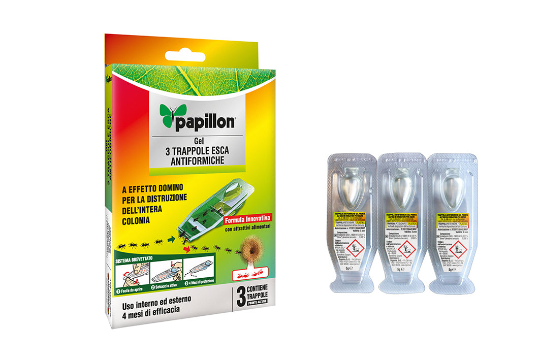 TRAPPOLA ESCA INSETTICIDA FORMICHE 3 PEZZ. DA 15 GR. PAPILLON