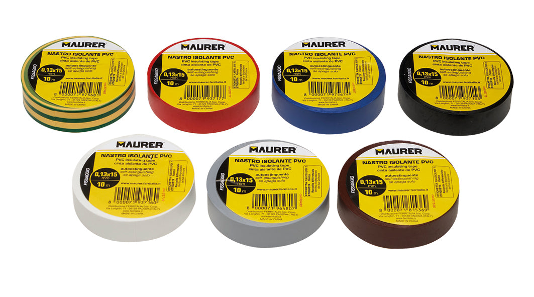 NASTRO ISOLANTE IN PVC BLU MAURER 10MT.X15 MM SP 0.13 MM