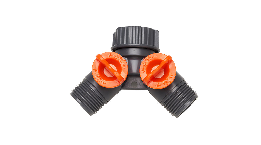 PRESA A DOPPIO RUBINETTO PAPILLON 2 ATTACCHI 3/4M