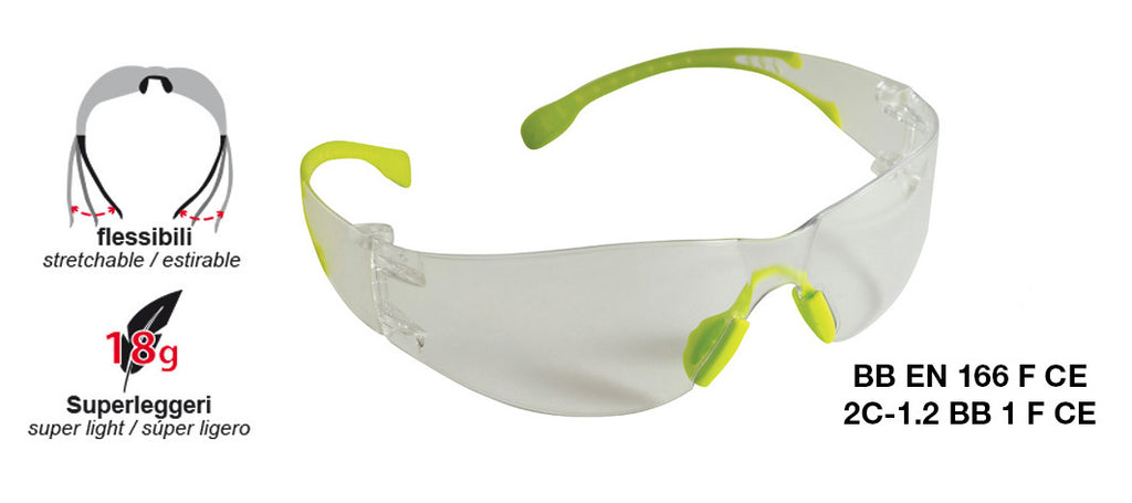 OCCHIALI PROTETTIVI ULTRALEGGERI MAURER PLUS TRASPARENTI