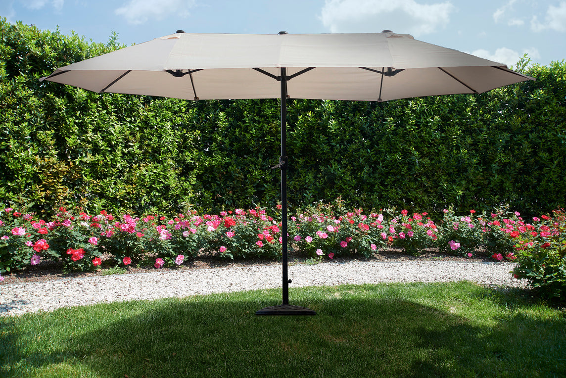 OMBRELLONE RETTANGOLARE DOPPIO LOULE TELAIO ACCIAIO 270X455CM 248H