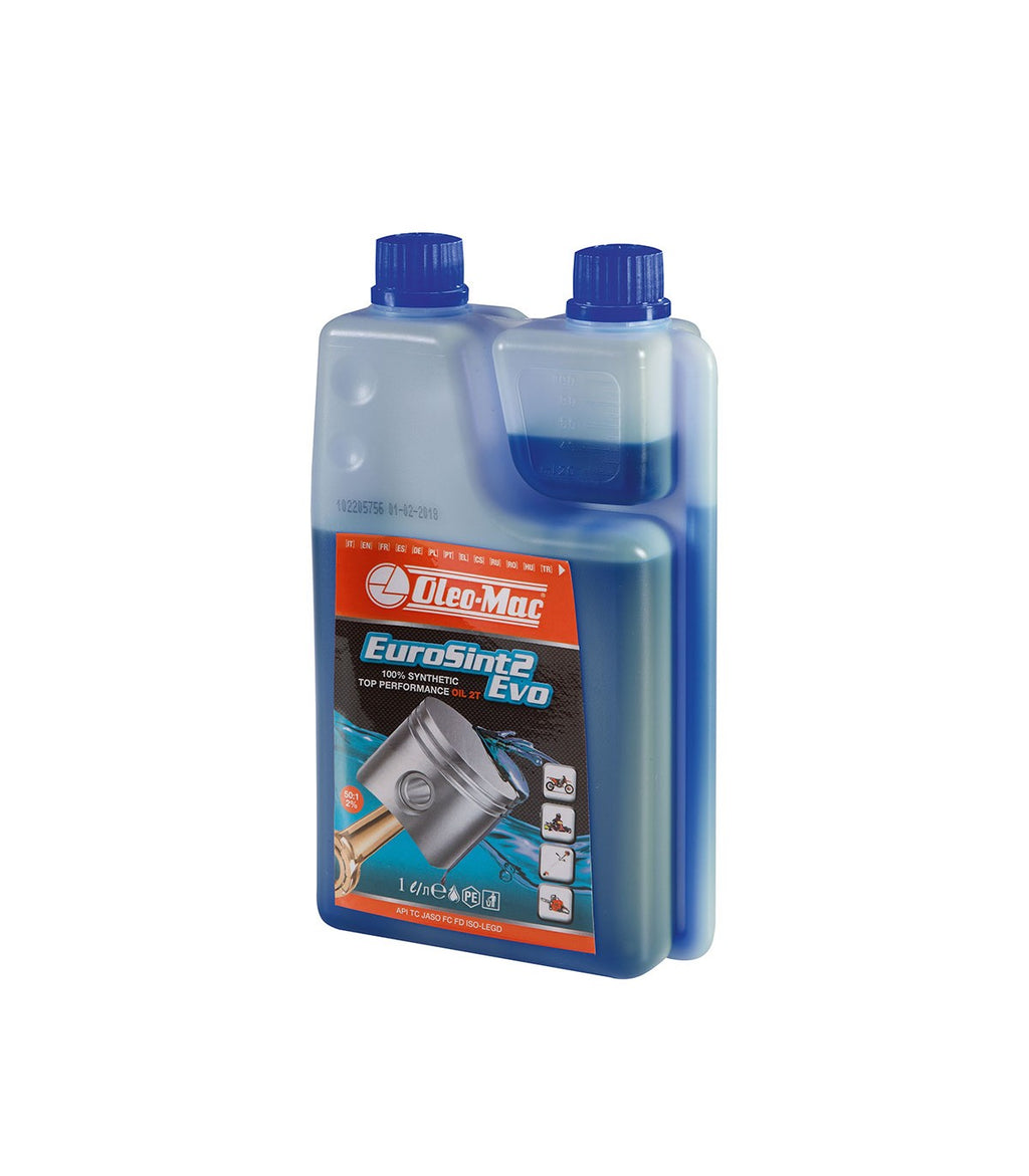OLIO MISCELA 2T EUROSIN 2EVO 100% SINTETICO CON DOSATORE OLEOMAC
