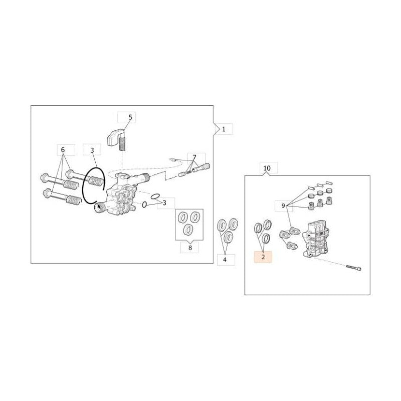 KIT GUARNIZIONI POMPA ACQUA IDROPULITRICE PW115/125/140/150C OLEOMAC
