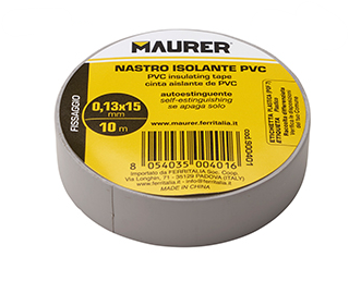 NASTRO ISOLANTE PVC GRIGIO MAURER 10MTX15MM