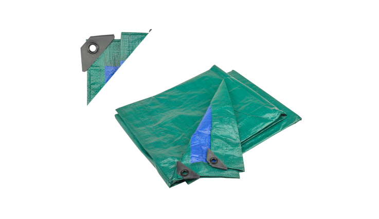 TELONE OCCHIELLATO VERDE/BLU 3X5 METRI PAPILLON 110 GR. METRO QUADRO