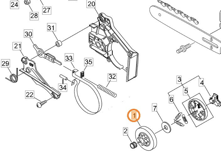 CAMPANA FRIZIONE PER MOTOSEGA 280 TS 3/8 SHINDAIWA
