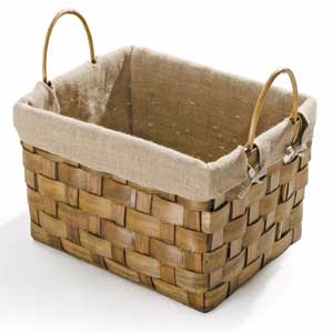 CESTA PORTALEGNA RETTANGOLARE CON MANICI PICCOLA