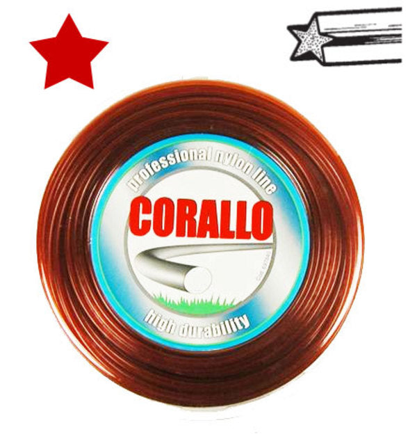 Filo rosso decespugliatore Corallo diam. 3.3 stellato mt.50 BLUE BIRD