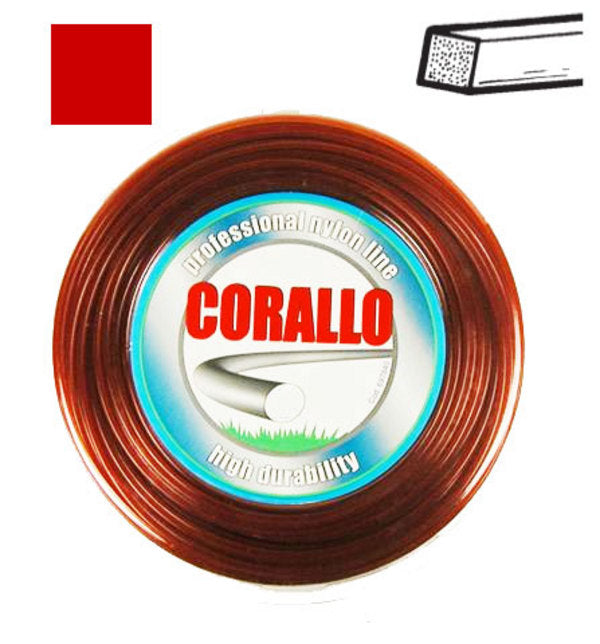 Rotolo filo rosso decespug Corallo diametro 4 quadro mt.25 Blue Bird