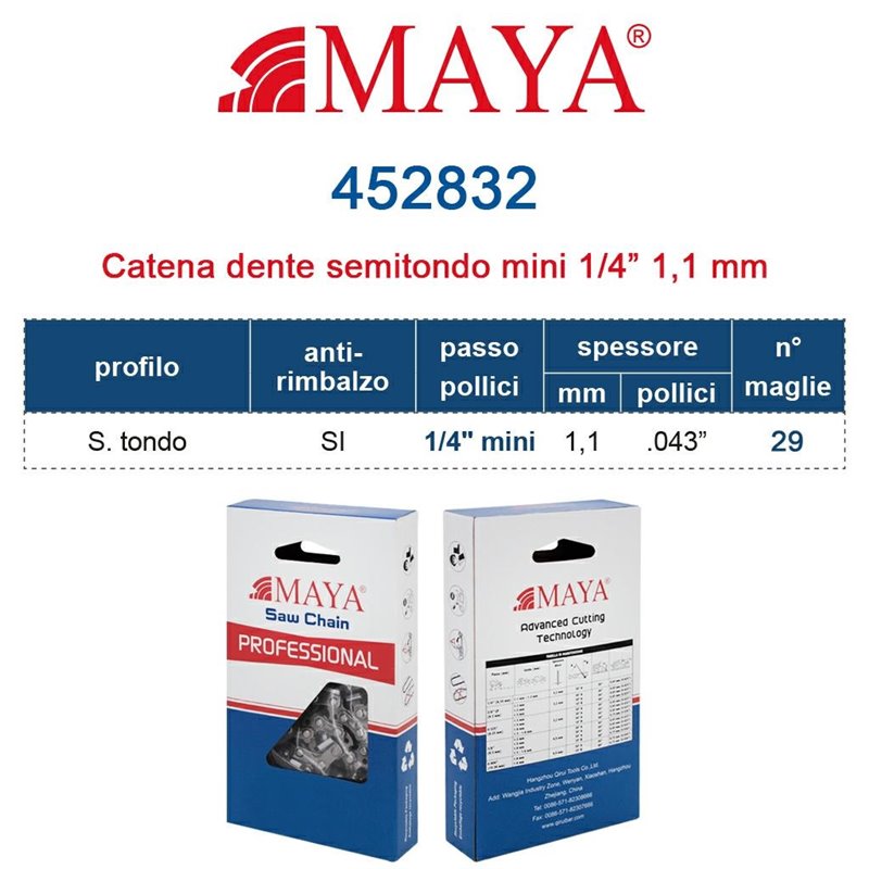 CATENA MOTOSEGA PER POTATORE CAMPAGNOLA T-CAT 29 MAGLIE 1/4 MAYA