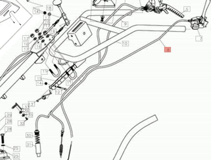 CAVO COMANDI MOTORE PER MOTOZAPPA NIBBI 118 DIESEL OLEOMAC