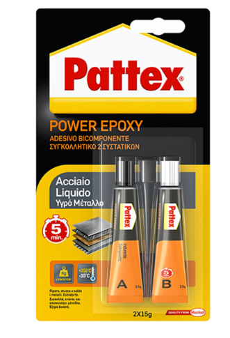 PATTEX ACCIAIO LIQUIDO POWER EPOXY 15+15 G