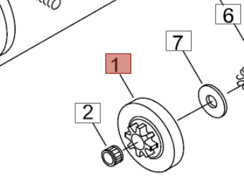 CAMPANA FRIZIONE 1/4 PER MOTOSEGA 280 TCS SHINDAIWA