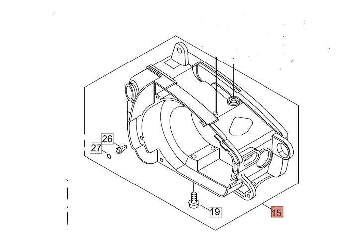 CARTER MOTORE RICAMBIO MOTOSEGA 269TCS/280TS SHINDAIWA