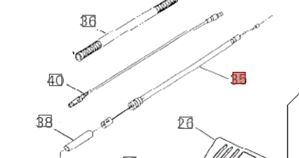 CAVO ACCELERATORE PER DECESPUGLIATORE T 450 VECCHIO TIPO SHINDAIWA