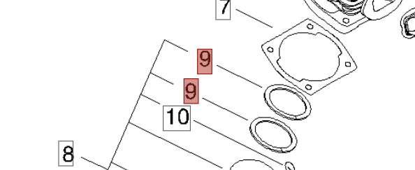 FASCIA ELASTICA RUICAMBIO PER MOTOSEGA 600SX SHINDAIWA