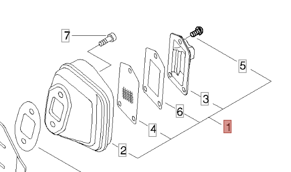 MARMITTA COMPLETA RICAMBIO PER MOTOSEGA 362 SHINDAIWA