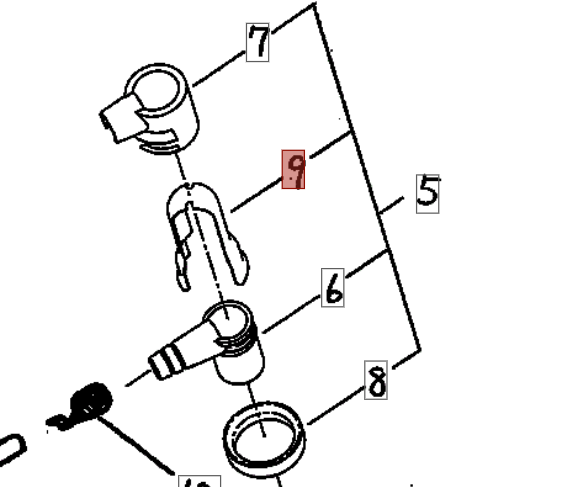 GANCIO CAPPUCCIO CANDELA RICAMBIO DCESPUGLIATORE  SHINDAIWA
