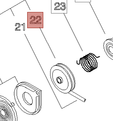 PULEGGIA RICAMBIO PER MOTOSEGA 320 TS SHINDAIWA
