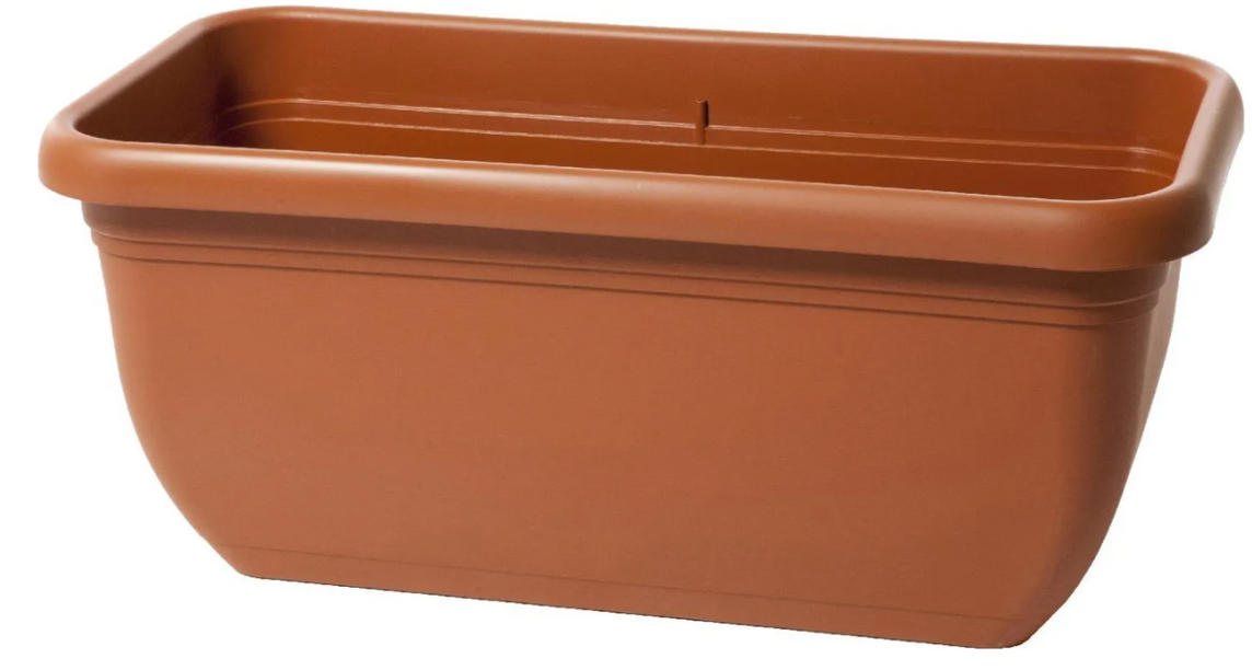 CASSETTA UNICA MAXI RETT.CM. 80 TERRACOTTA LIGHT PLASTICA PLASTECNIC