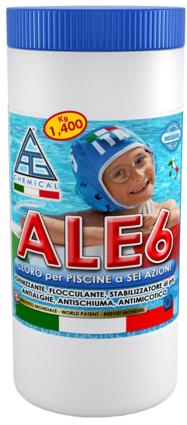 CLORO PER PISCINE ALE6 A SEI AZIONI