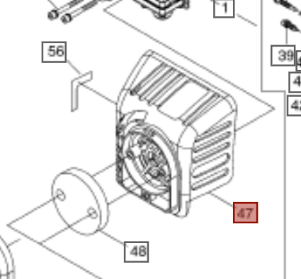 Supporto filtro ricambio per decespugliatore t450 nuovo Shindaiwa