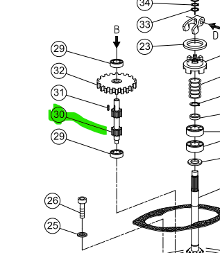 Albero di rinvio z 9-10 per benassi BL4500