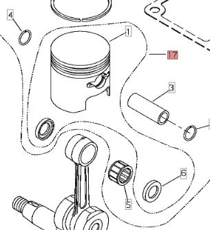 PISTONE PER DECESPUGLIATORE T350 SHINDAIWA