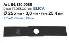 DISCO BILAMA TEDESCO ELICA MM255 SERMAC PER DECESPUGLIATORE