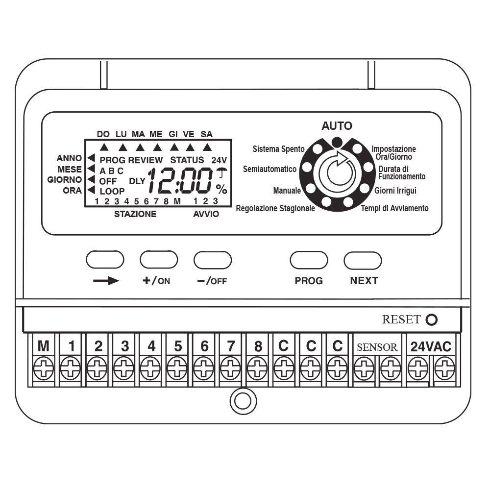CENTRALINA PROGRAMMATORE JUNIOR MAX TRASF.ESTERNO 220 VOLT 4 STAZ.