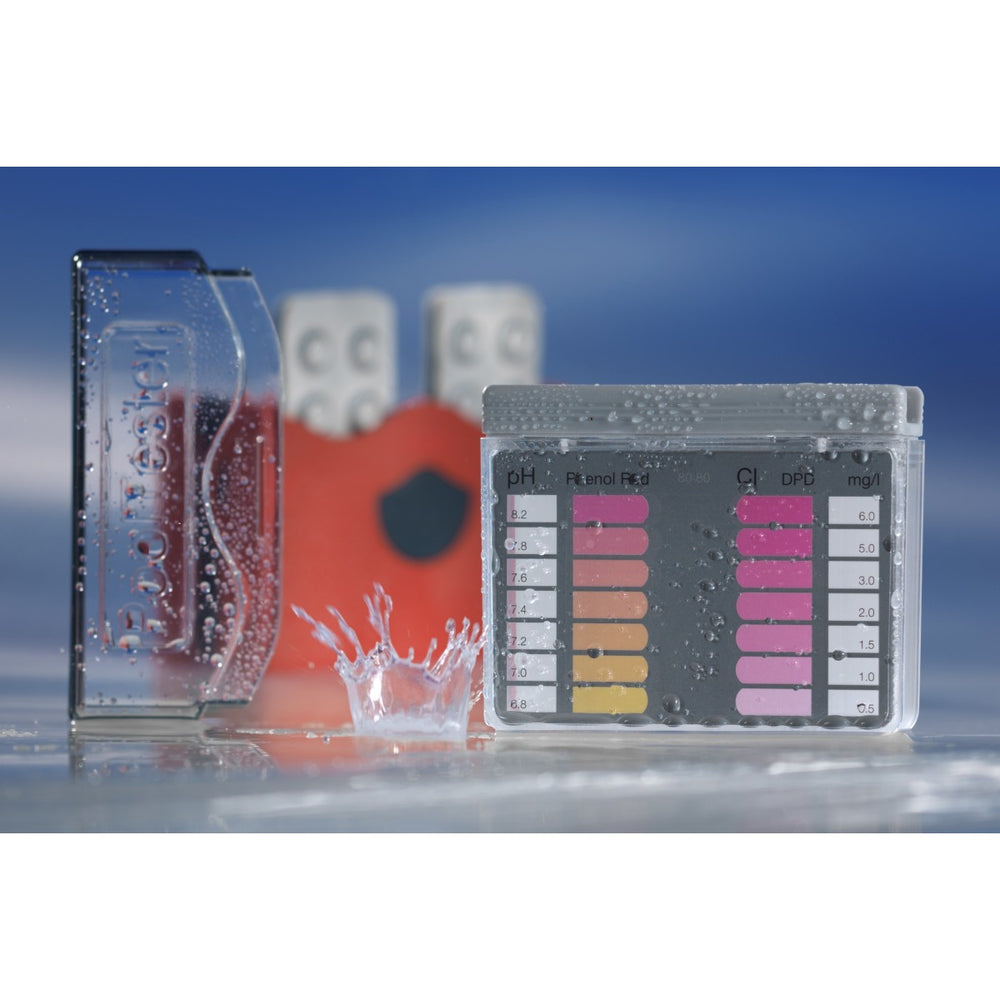 POOL TESTER CLORO E PH CON PASTIGLIE PHENOL RED E DPD 1