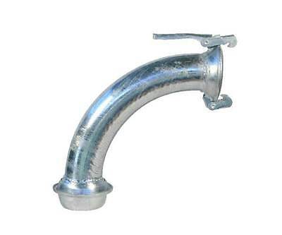 CURVA A 90° SFERICA DIAM.100 ZINCATA TUBO ACQUA IRRIGAZIONE