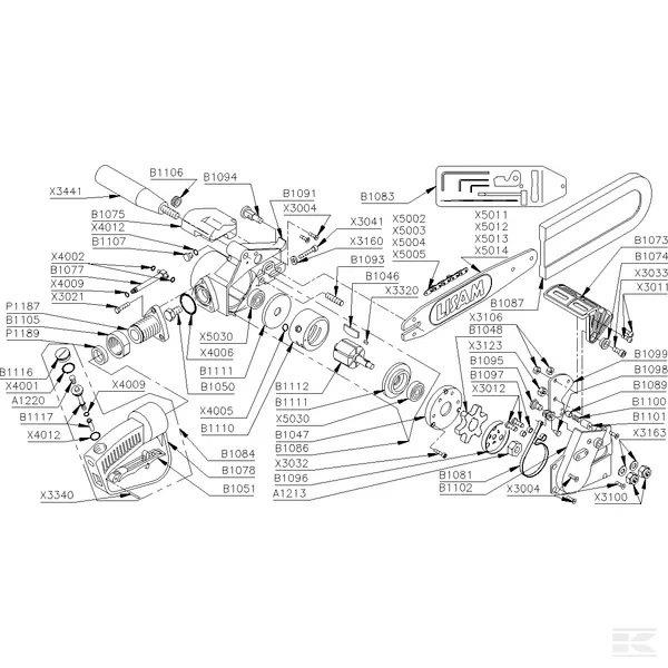 CORPO MOTOSEGA PER SEGHETTO PNEUMATICO LISAM