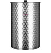 CONTENITORE BIDONE PER OLIO ACCIAIO INOX DA 150 LT. MARTELLATO MINOX