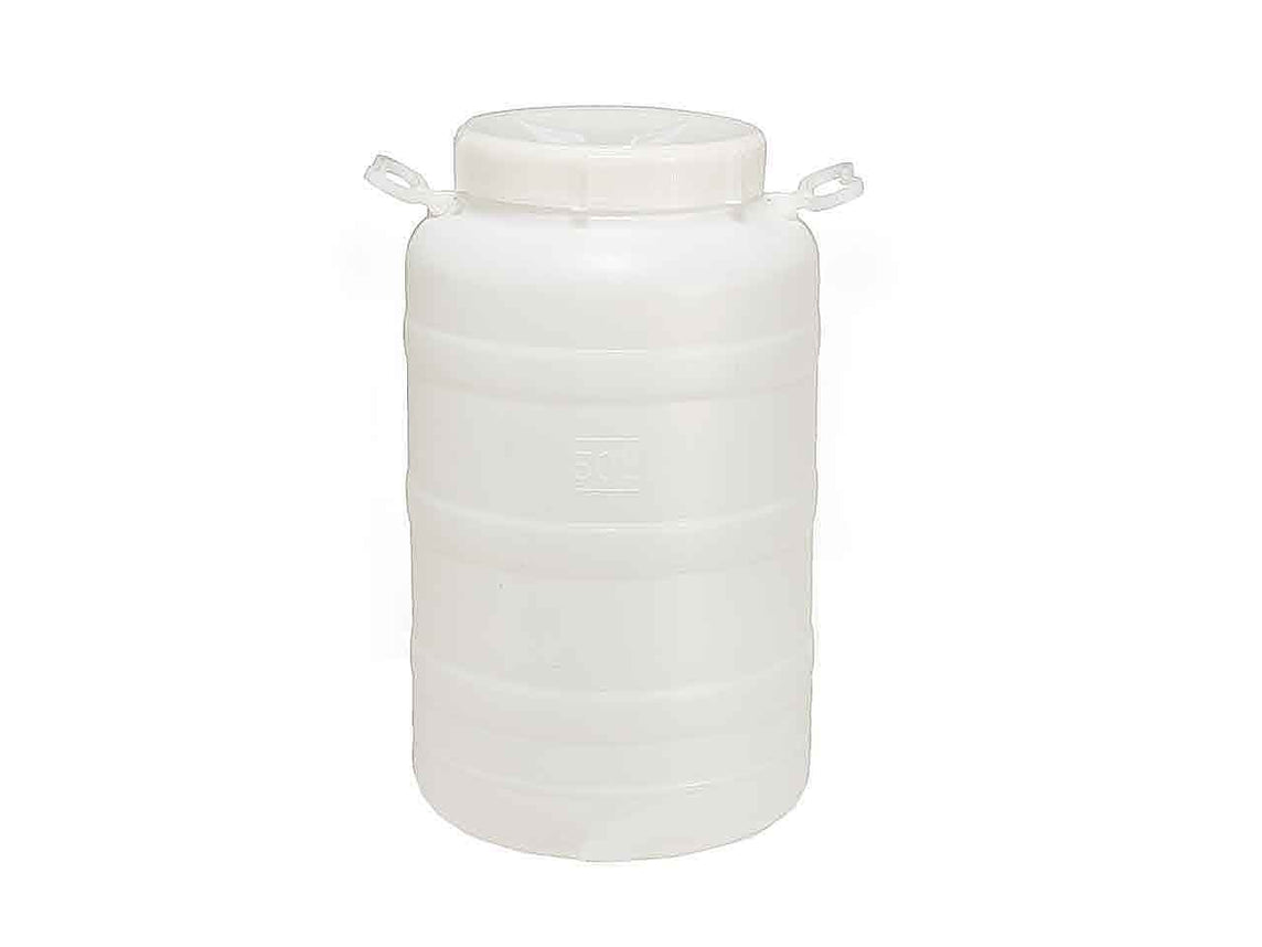 BIDONE FUSTO DA LT.50 IN PLASTICA BIANCA LT.50 BOCCA LARGA ECOPLAST