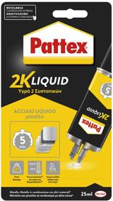 PATTEX POWER HENKEL EPOXY ACCIAIO LIQUIDO SIRINGA GR.35