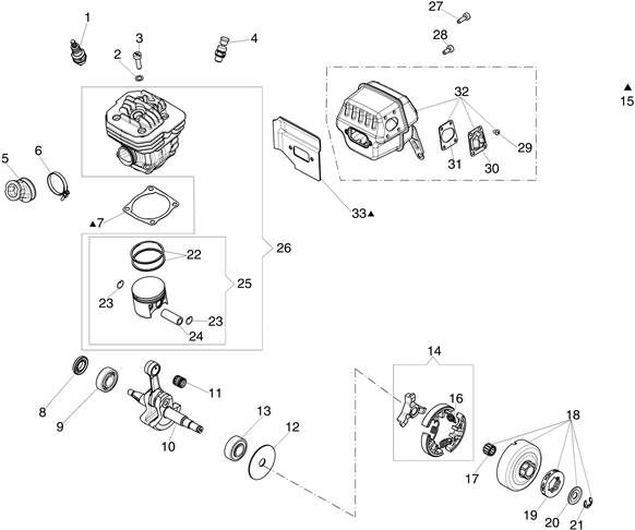 Vite prigioniero per motosega GS 650/651 Oleomac Efco
