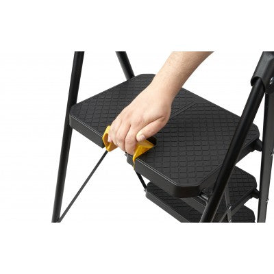 SCALA SGABELLO ACCIAIO/PLASTICA LARGE STEP 3 GRADINI MAURER