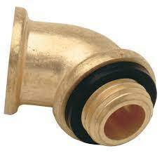 Curva in ottone 45° per lancia pompe bassa press. attacco m/f 1/4"