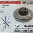 Pignone dentato 1/4 ZM2500C 8 denti Brumar