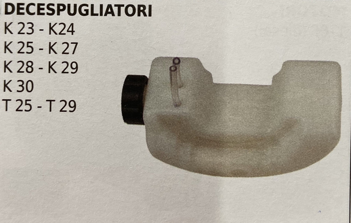 Serbatoio completo ricambio decespugliatori 23/27 per K25 Blue Bird