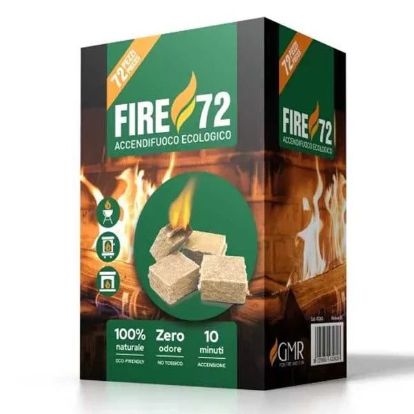 ACCENDIFUOCO ECOLOGICO FIRE 72 100% NATURALE 72 PZ.