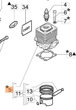KIT CILINDRO E PISTONE DIAMETRO 42 PER DECESPUGLIATORE 746 OLEOMAC