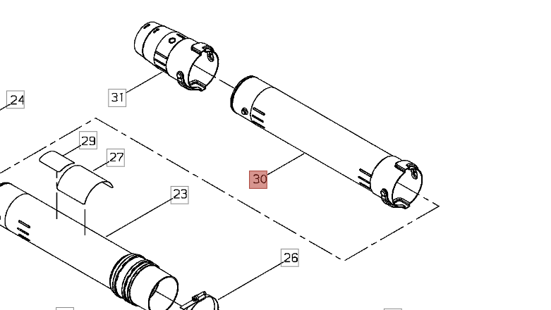 TUBO RICAMBIO PER SOFFIATORE SHINDAIWA EB8520 EB8510