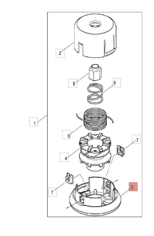 TESTINA RICAMBIO COPERCHIO INFERIORE TESTINA BATTI E VAI SHINDAIWA