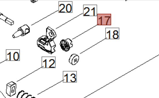 TENDICATENA INGRANAGGIO RICAMBIO MOTOSEGA 251 TCS/TS/WS/501SX SHINDAIWA