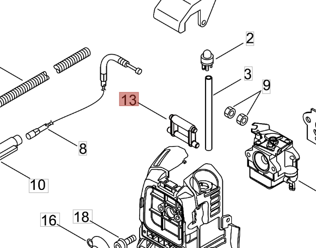 RACCORDO RICAMBIO PER DECESPUGLIATORE T335 SHINDAIWA